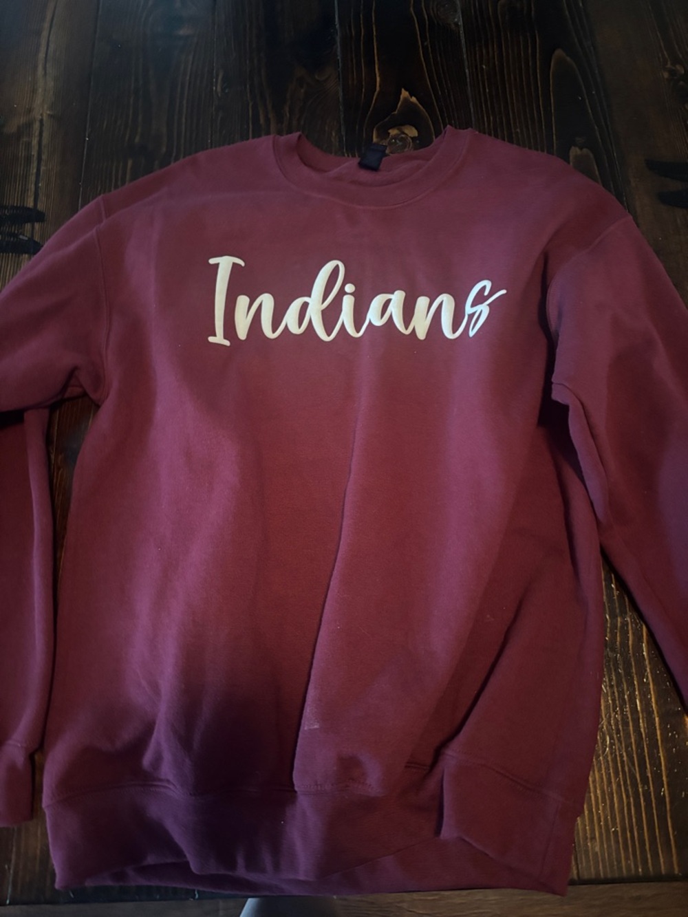 Maroon "Indians" Crewneck Sweatshirt